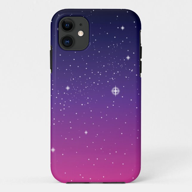 Dark Purple Starry Night Sky Case-Mate iPhone Case (Back)