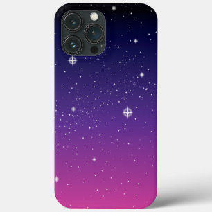 Dark Purple Starry Night Sky iPhone 13 Pro Max Case