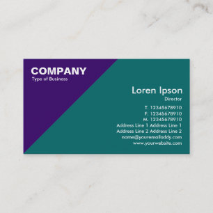 Dark Purple Triangular Corner - Green (006666) Business Card