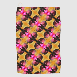 Dark Purple Tulip Flower Abstract Pattern     Golf Towel