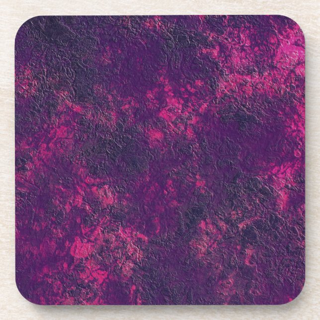 Dark purple violet texture textured suede marble g coaster (Front)