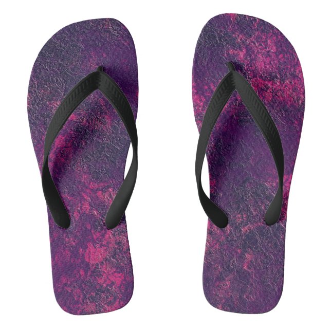 Dark purple violet texture textured suede marble g flip flops (Footbed)
