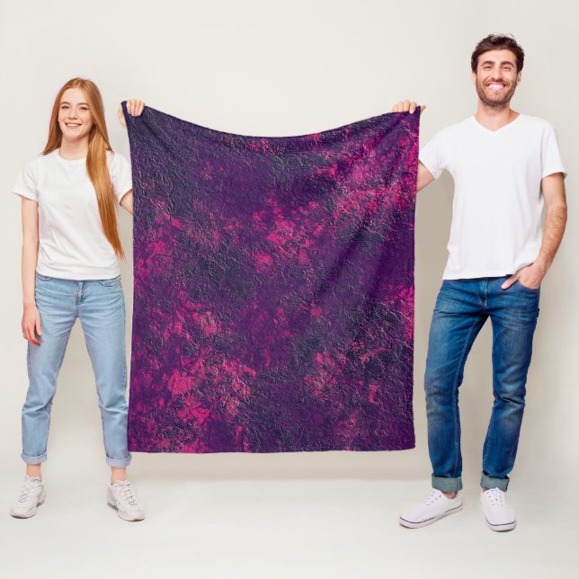 Dark purple violet textured texture suede marble g fleece blanket (In Situ)
