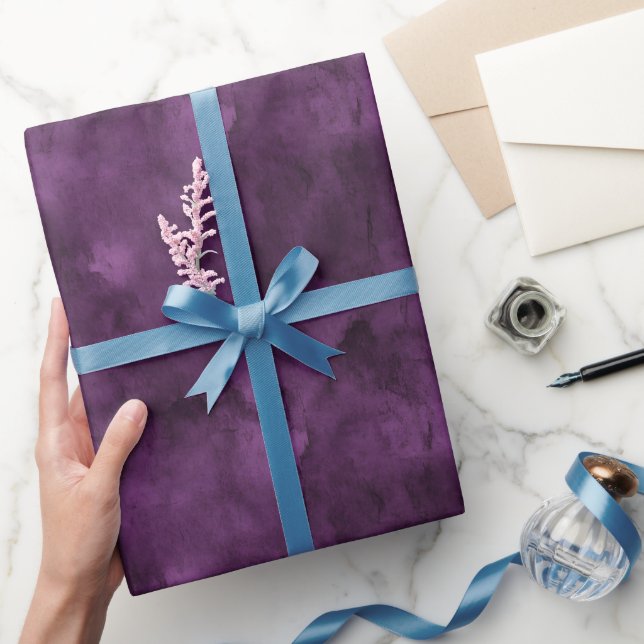 Dark Purple Watercolor Wrapping Paper (Gifting)
