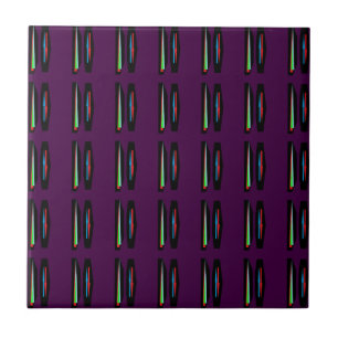 Dark purple with deep colours stripes tile