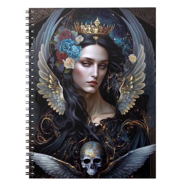 Dark Queen Angel Fantasy Art Notebook (Front)