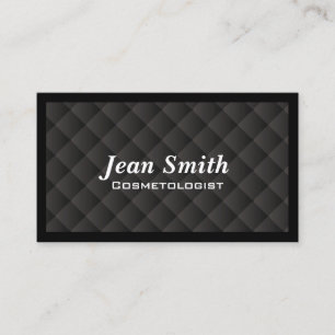 Dark Quilt Cosmetologist Business Card