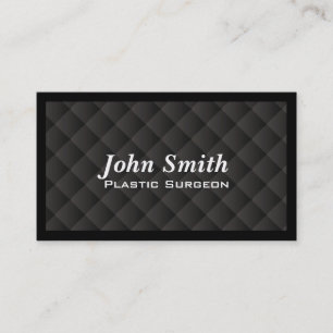 Dark Quilt Plastic Surgeon Business Card