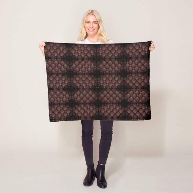 Dark Quilted Pattern Blanket (In Situ)