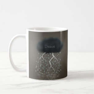 Dark Rain Clouds & Lightning Surreal Personalized Coffee Mug