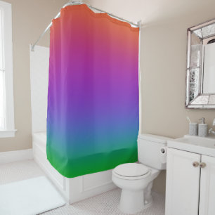 Dark Rainbow Colors Shower Curtain