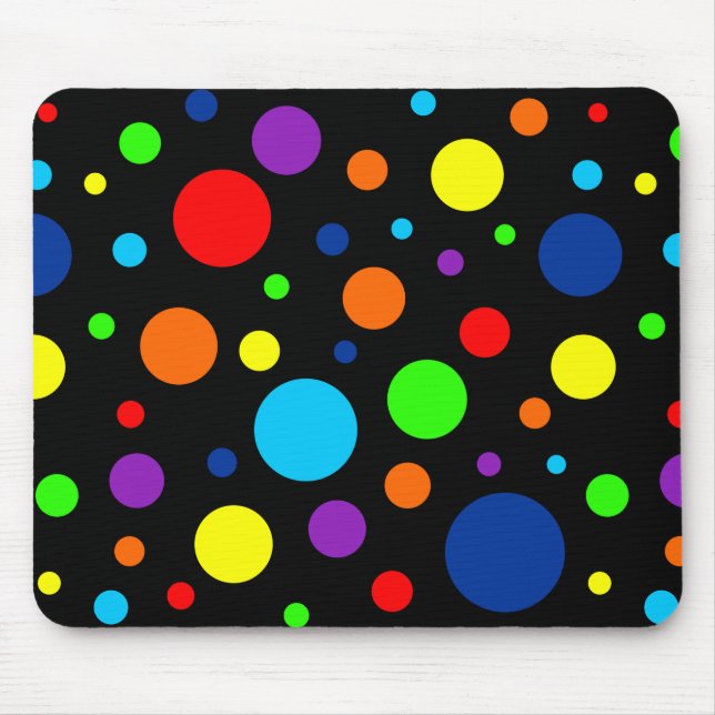Dark Rainbow Spots Mousepad (Front)