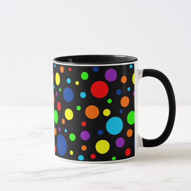 Dark Rainbow Spots Mug (Right)