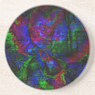 Dark Rave Graffiti Coaster
