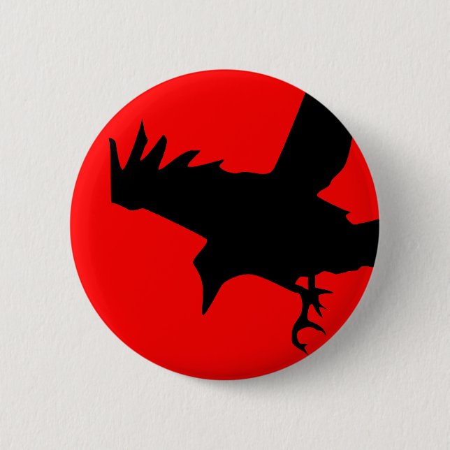 Dark Raven 2 Inch Round Button (Front)