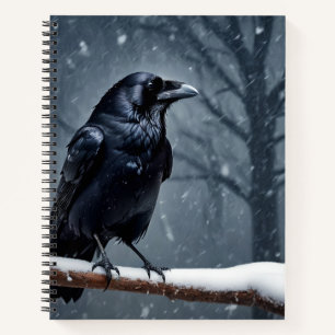 Dark Raven Black Bird Notebook