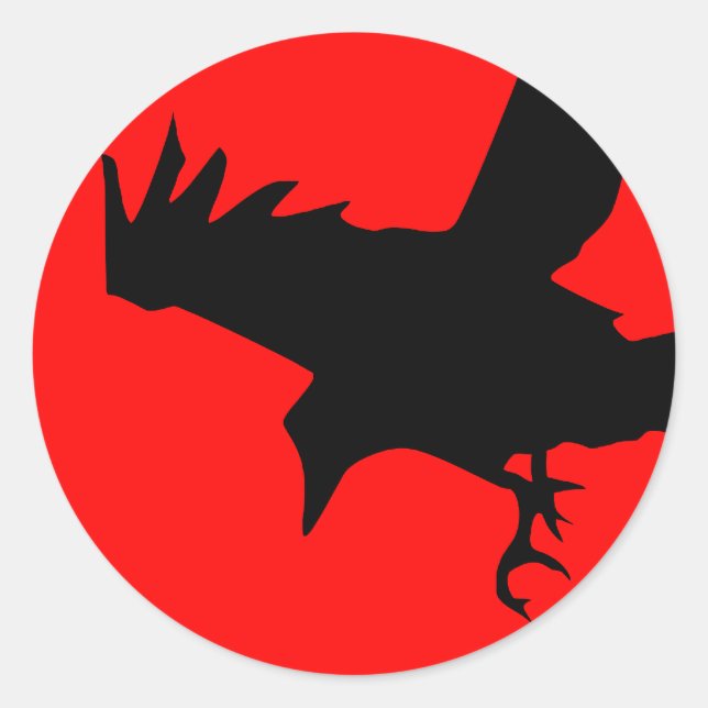 Dark Raven Classic Round Sticker (Front)