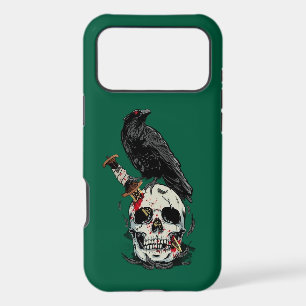 Dark Raven & Skull Gothic iPhone Case   Spooky Hor