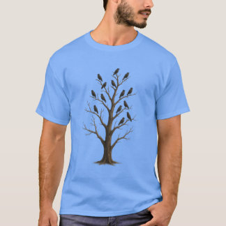 Dark Raven Tree – Gothic Crow Art for Halloween  T-Shirt