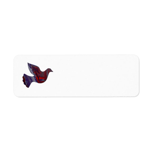 Dark Reality Dove Silhouette Return Address Label (Front)
