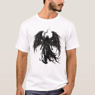 Dark Reaper Angel in Hooded Robe T-Shirt