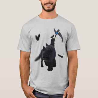 Dark reaper with guardian and crows T-Shirt