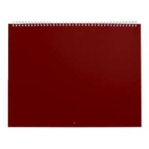 Dark Red #650000, Copper Rust Calendar