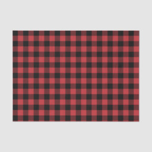 Dark Red and Black Buffalo Plaid Tissue Paper