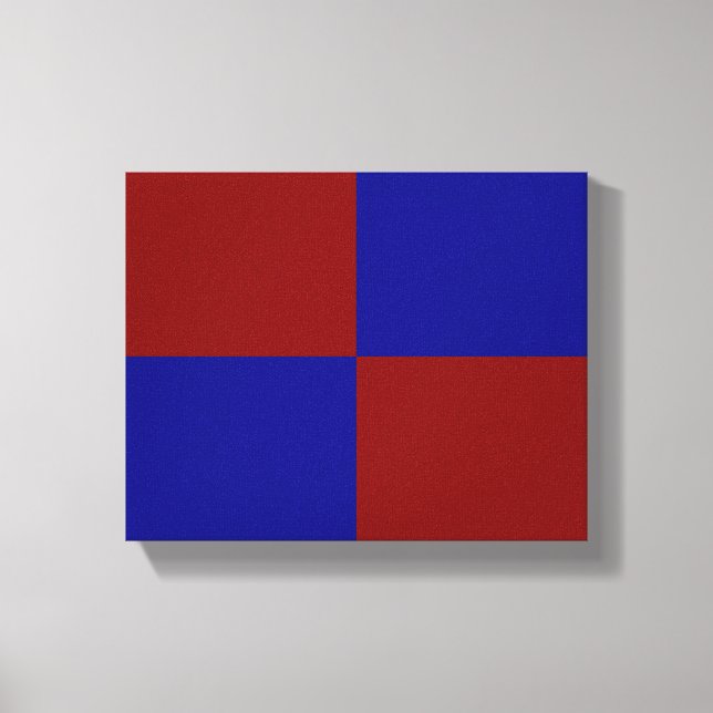Dark Red and Blue Rectangles Canvas Print (Front)