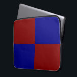 Dark Red and Blue Rectangles Laptop Sleeve<br><div class="desc">A bold chequered pattern comprised of two dark red rectangles and two dark blue rectangles makes up this clean digital design. It reminds me of cool flags, heraldry, and colours I love.
Digitally created image.
Copyright © 2011 Claire E. Skinner. All rights reserved.</div>