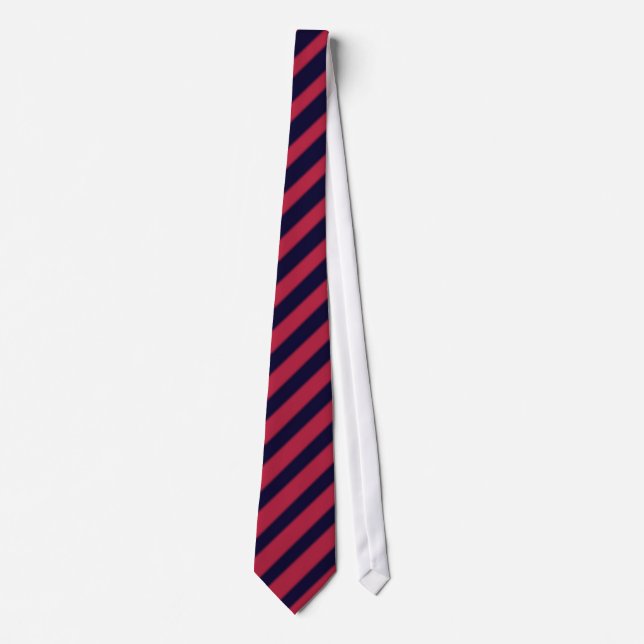 dark red and blue strips tie (Front)