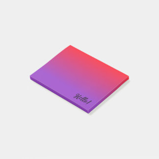 Dark Red and Dark Purple Gradient Post-it Notes