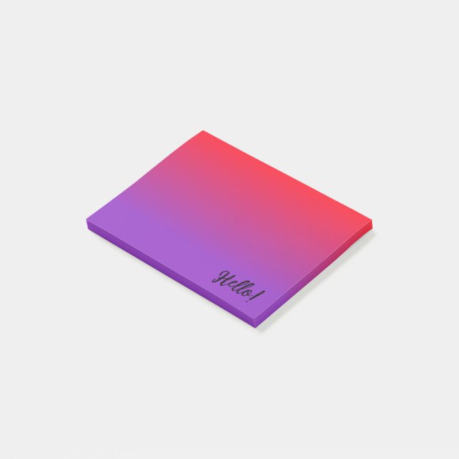 Dark Red and Dark Purple Gradient  Post-it Notes (Angled)