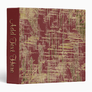 Dark Red and Gold Modern Art Binder