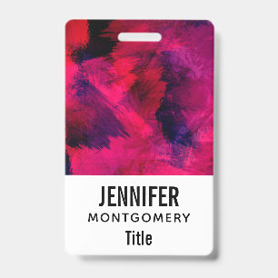 Dark Red and Purple Bold & Modern Abstract Badge
