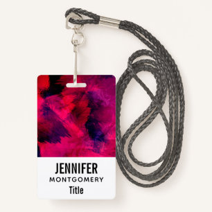 Dark Red and Purple Bold & Modern Abstract Badge