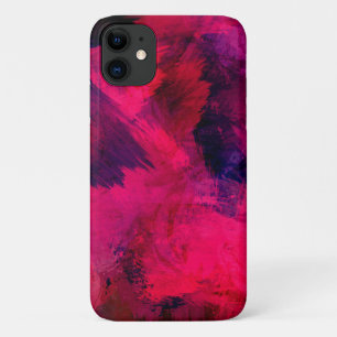 Dark Red and Purple Bold & Modern Abstract iPhone 11 Case