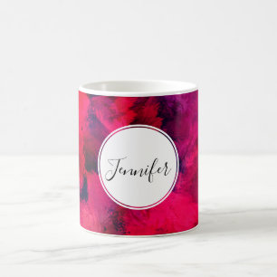 Dark Red and Purple Bold & Modern Abstract Coffee Mug