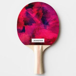 Dark Red and Purple Bold & Modern Abstract Ping Pong Paddle