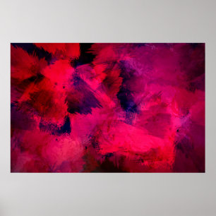 Dark Red and Purple Bold & Modern Abstract Poster