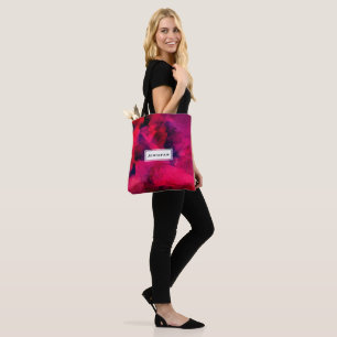 Dark Red and Purple Bold & Modern Abstract Tote Bag