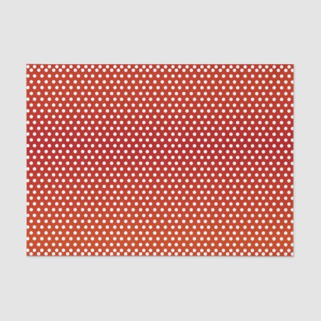 Dark Red and White Polka Dots Tissue Paper (Front)