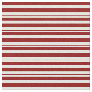 Dark Red and White Stripes Pattern Fabric