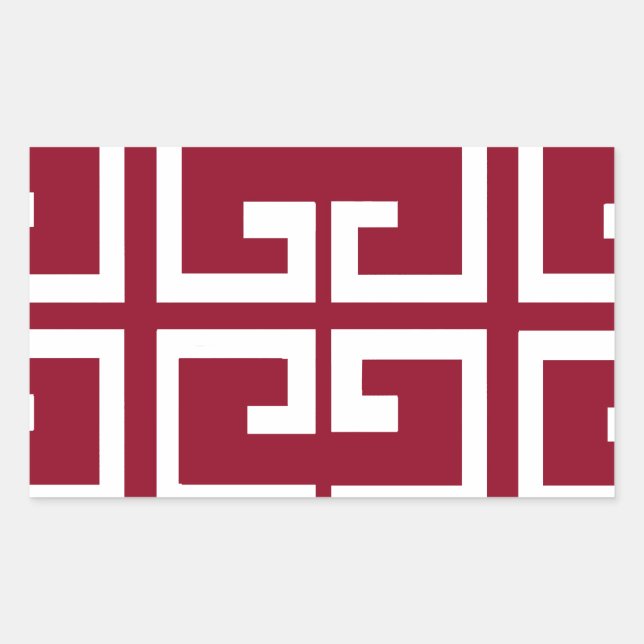 Dark Red and White Tile Sticker (Front)