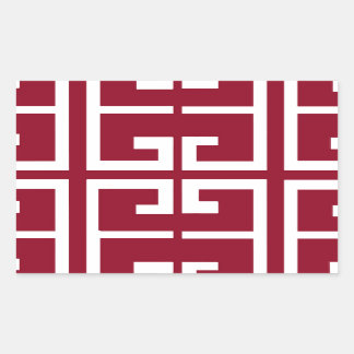 Dark Red and White Tile Sticker