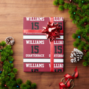 Dark Red and White Wrapping Paper