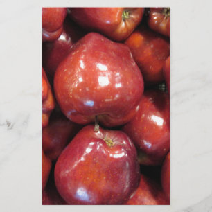 Dark Red Apples Stationery