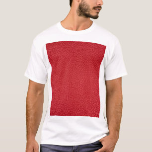 Dark red artificial leatherette closeup. T-Shirt