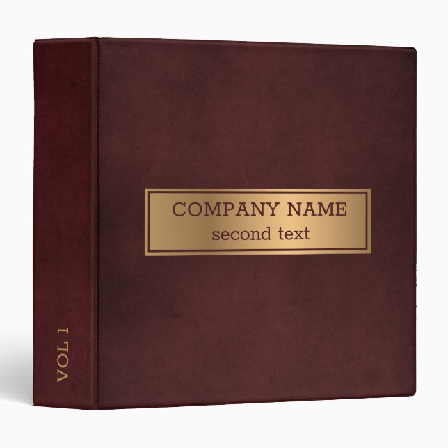 Dark Red Background Binder (Front/Spine)