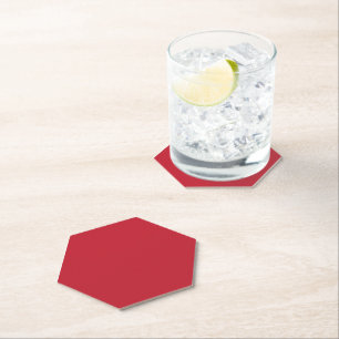 Dark Red Background Paper Coaster